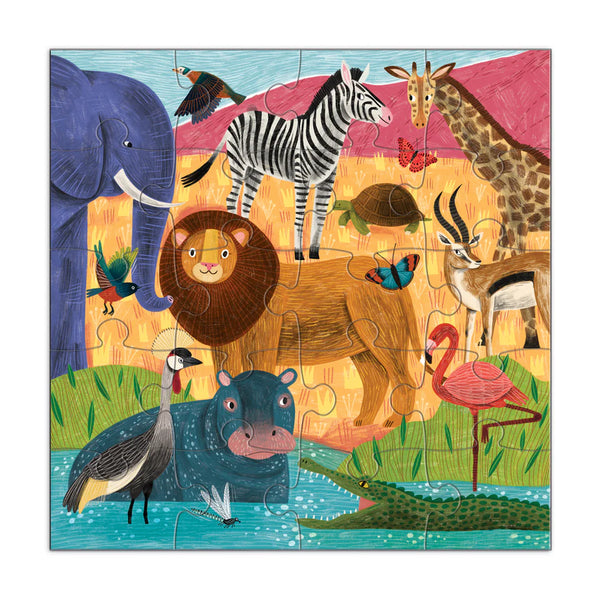 Magnetic Puzzle 20pc - Jungle Safari - Mudpuppy