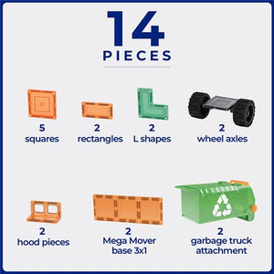 14 Piece Mega Recycling Truck - TileTek