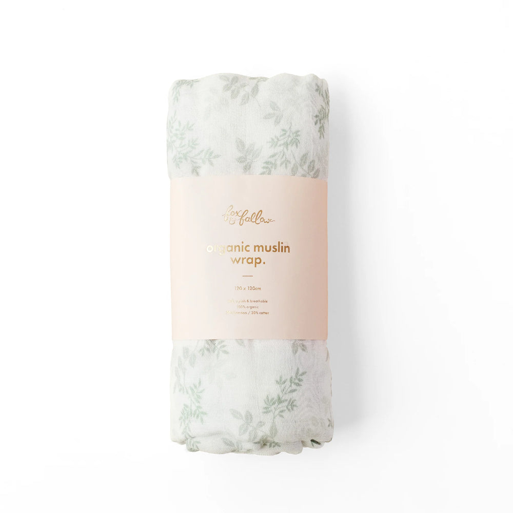 Cypress Organic Muslin Wrap Swaddle - Fox and Fallow