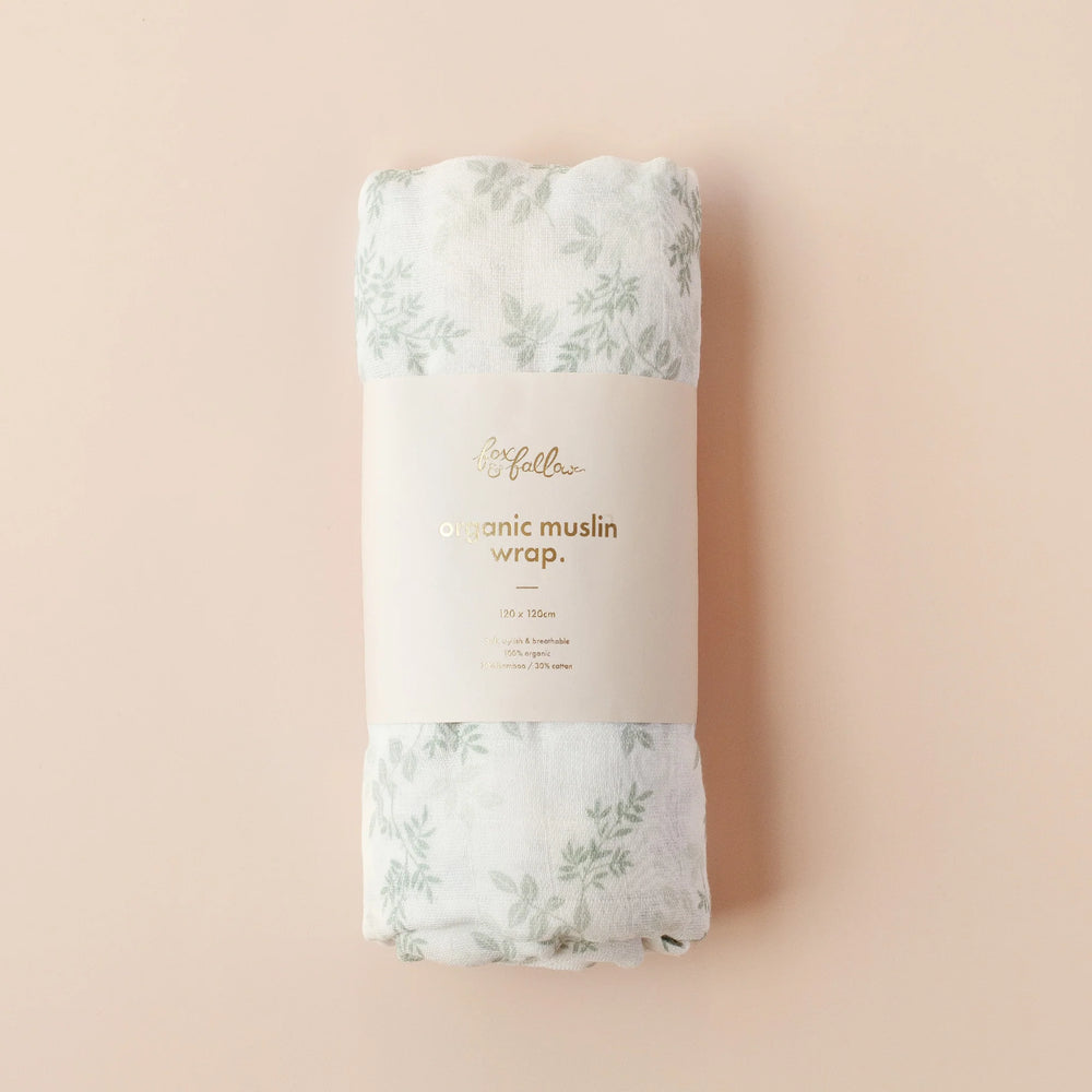 Cypress Organic Muslin Wrap Swaddle - Fox and Fallow