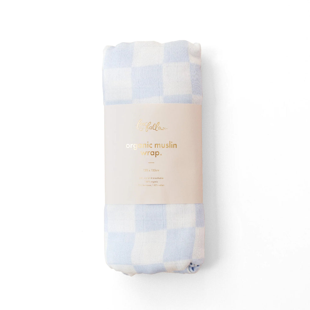 Powder Check Organic Muslin Wrap Swaddle - Fox and Fallow