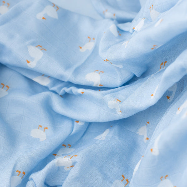 Blue Ducks Muslin Wrap Swaddle - Fox & Fallow