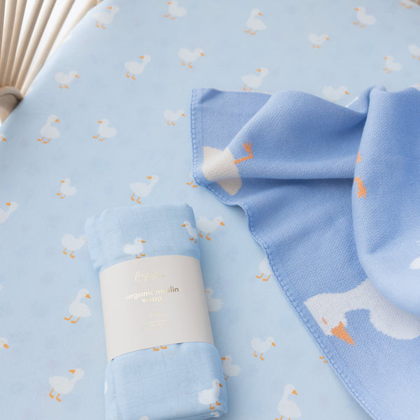 Blue Ducks Blanket - Fox & Fallow