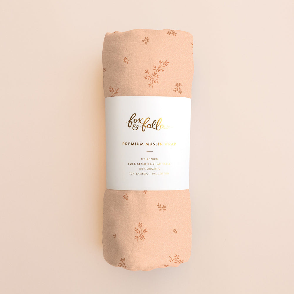 Wild Ruscus Muslin Wrap Swaddle - Fox & Fallow