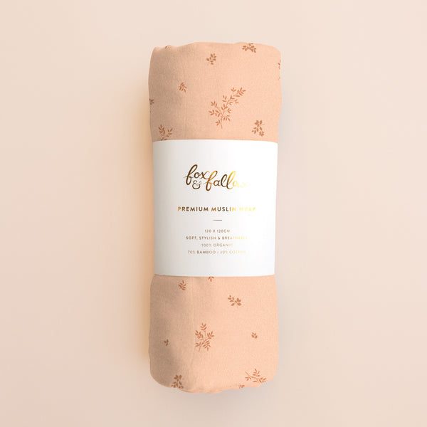 Wild Ruscus Muslin Wrap Swaddle - Fox & Fallow