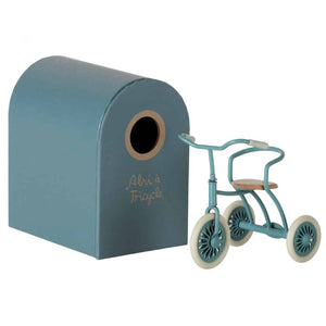 Abri Tricycle for Mouse Petrol Blue - Maileg