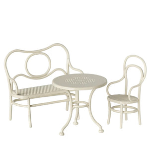 Cafe Set for Brother & Sister Mice, - White - Maileg