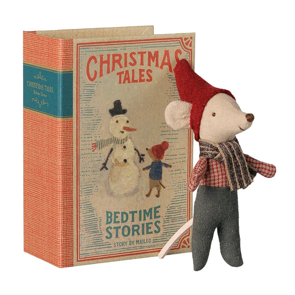 Christmas Mouse Baby in Book - Maileg