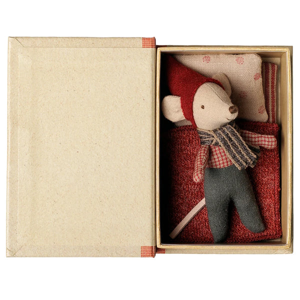 Christmas Mouse Baby in Book - Maileg
