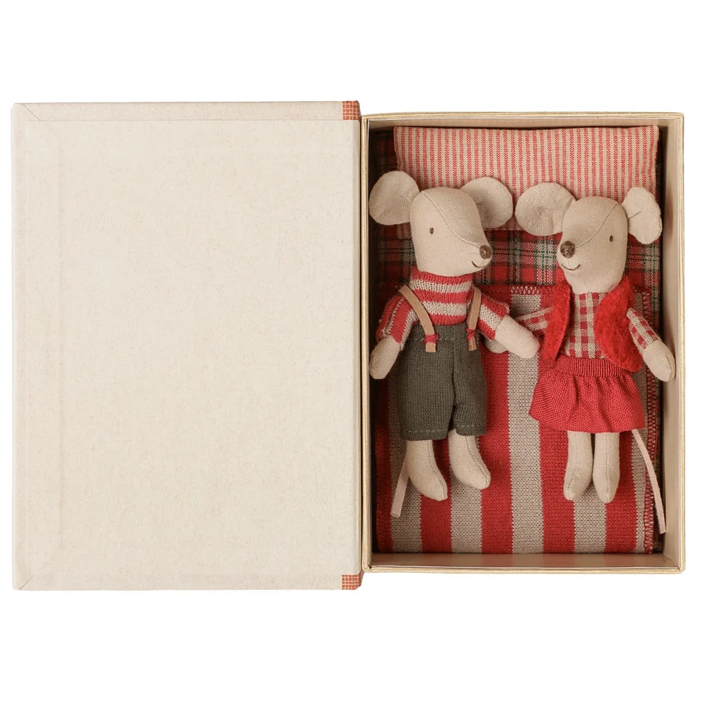 Christmas Twin Mice in Book - Maileg