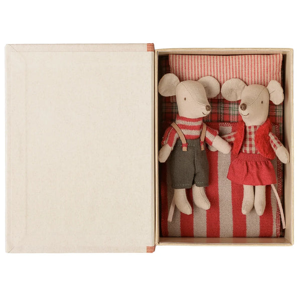 Christmas Twin Mice in Book - Maileg