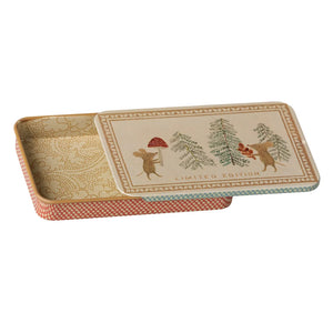 Metal Box Sliding Lid Christmas Mice - Maileg