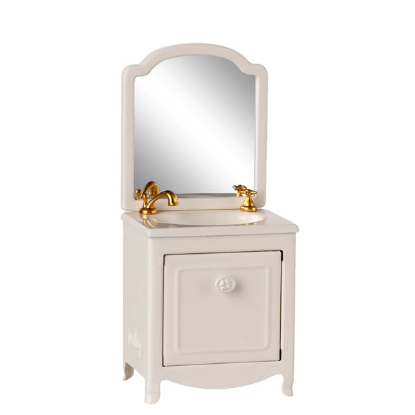 Miniature Sink Dresser & Mirror - Off White - Maileg
