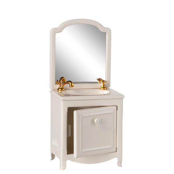 Miniature Sink Dresser & Mirror - Off White - Maileg
