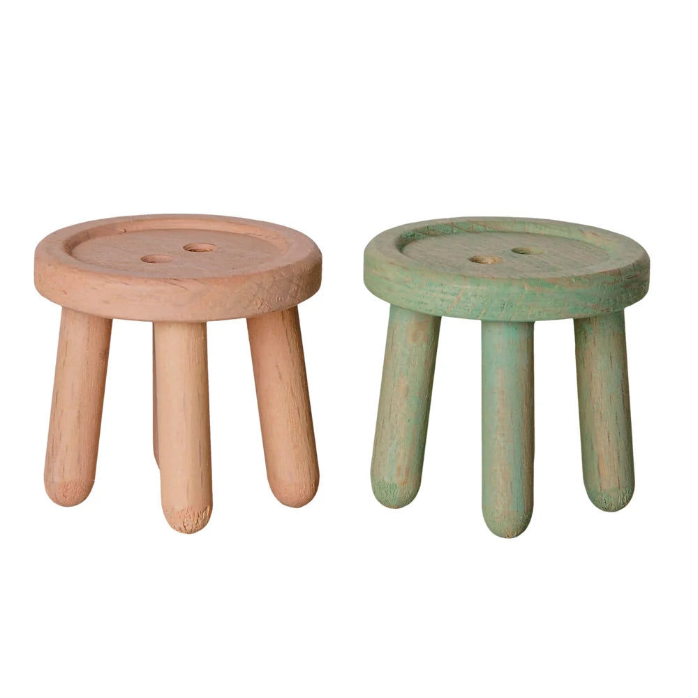 Stool Set Mouse Light Rose-Light Mint - Maileg