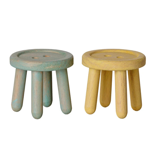 Stool Set Mouse Mint-Light Yellow - Maileg