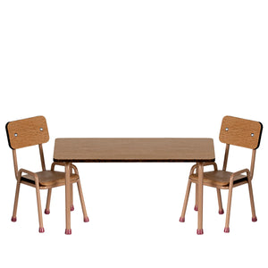 Table and Chair Set Mouse Dark Powder - Maileg