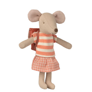 Tricycle Mouse Big Sister Coral - Maileg