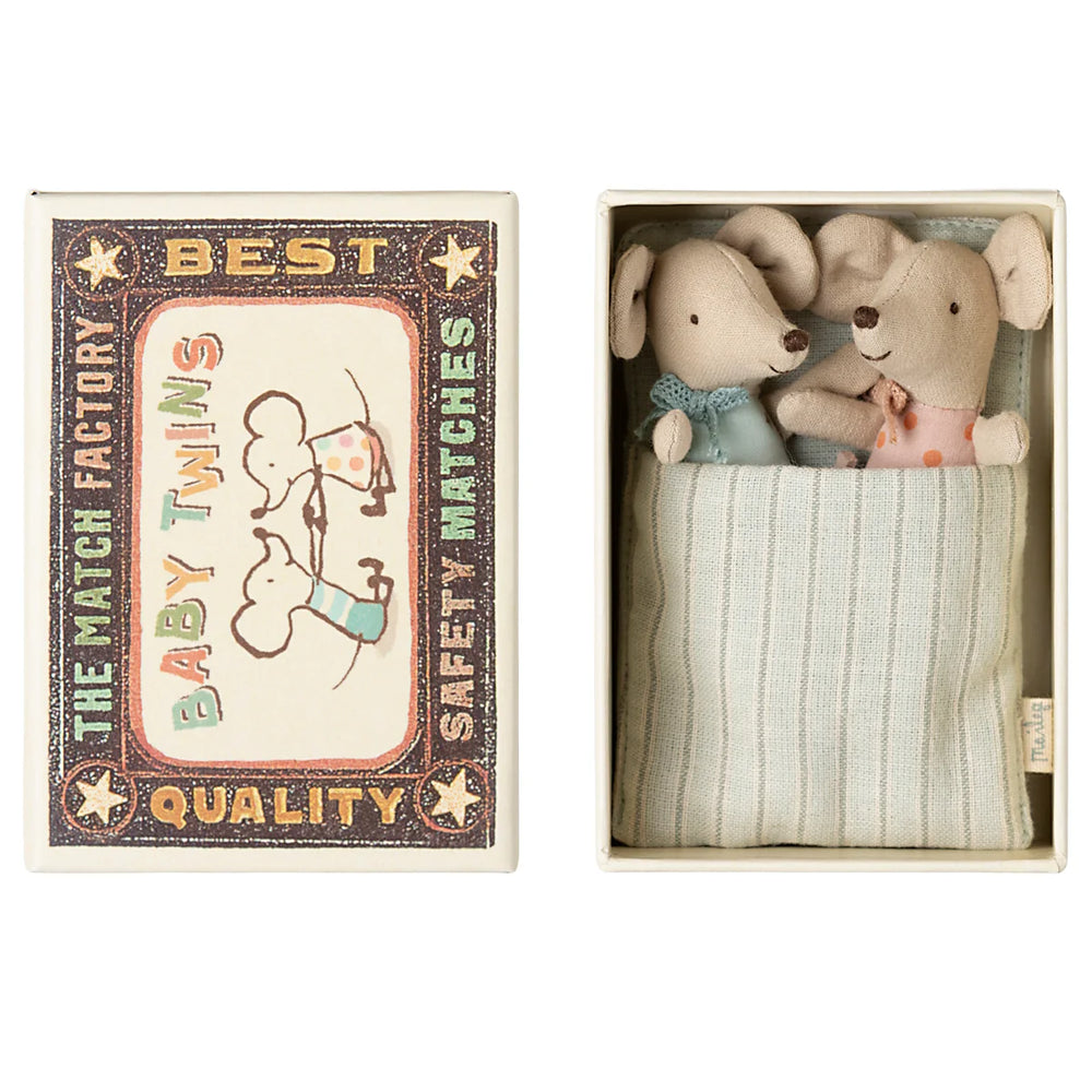 Twins Baby Mice in Matchbox - Maileg