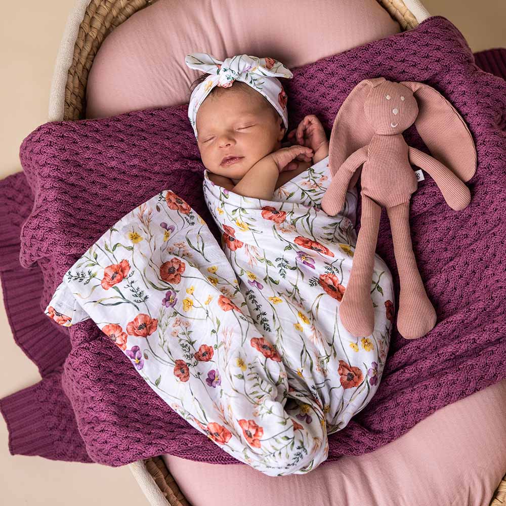 Meadow Organic Muslin Wrap - Snuggle Hunny