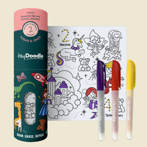 Sugar & Spice Mini Colouring & Doodle Mat - Hey Doodle