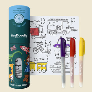 Toot Toot Honk Mini Colouring & Doodle Mat - Hey Doodle