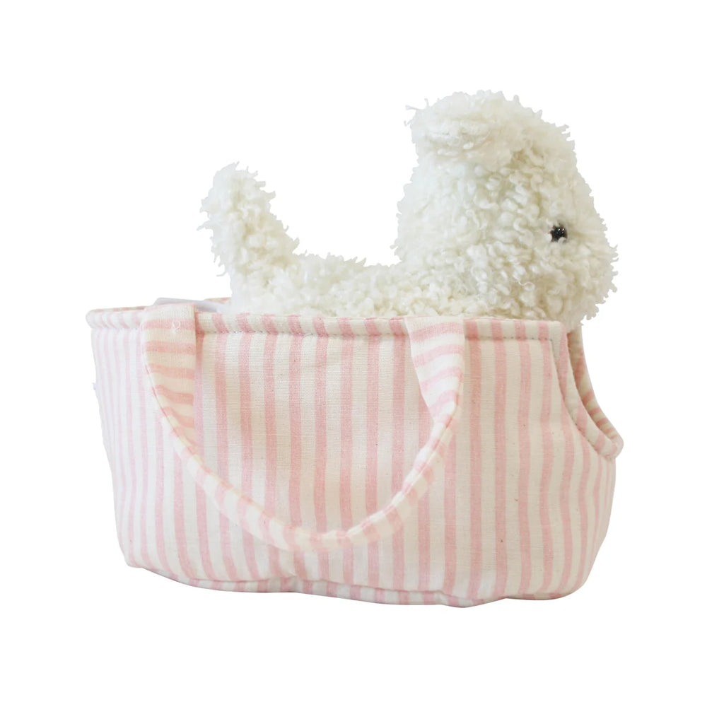 Marshmallow the Puppy in Carrier - Alimrose
