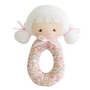 Audrey Grab Rattle 15cm Blossom Lily Pink - Alimrose