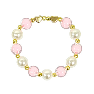 Ballerina Necklace & Bracelet Set - Pink Poppy