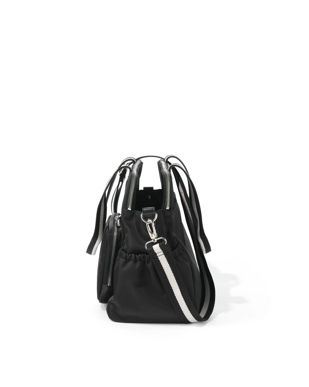 Triple Tote Nappy Bag - Black Nylon - OIOI