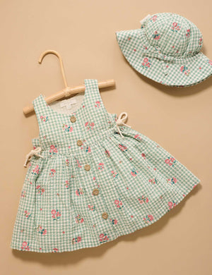 Frida Gingham Pinnie - Pure Baby