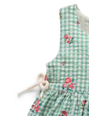 Frida Gingham Pinnie - Pure Baby