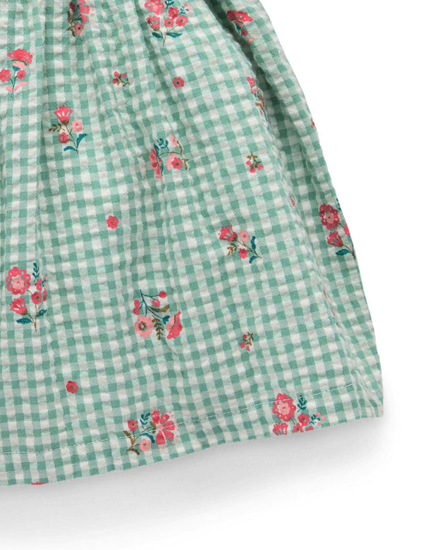 Frida Gingham Pinnie - Pure Baby