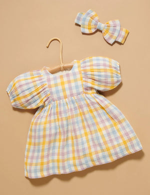 Check Gathered Dress - Pure Baby