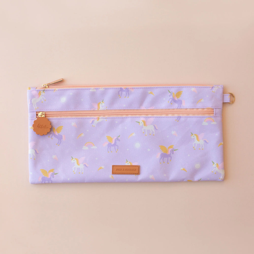 Unicorns Large Pencil Case - Fox & Fallow