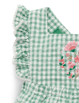 Frida Gingham Romper - Pure Baby