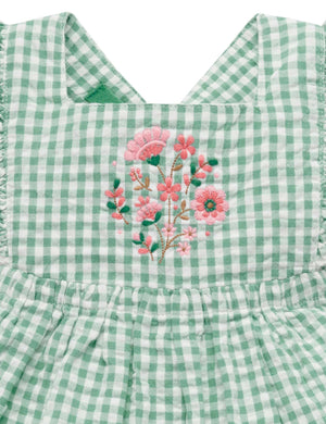 Frida Gingham Romper - Pure Baby