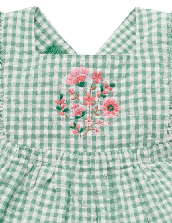 Frida Gingham Romper - Pure Baby
