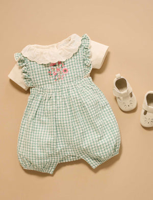 Frida Gingham Romper - Pure Baby