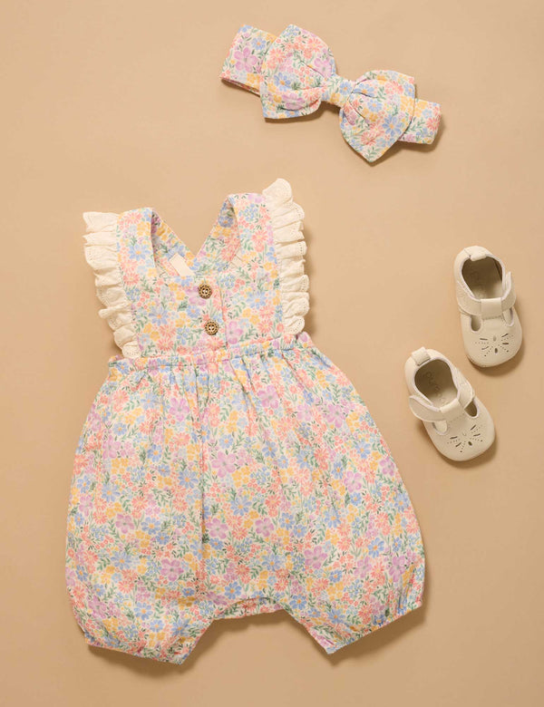 Isabella Floral Romper - Pure Baby