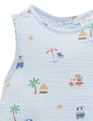 Cancun Crinkle Bodysuit - Pure Baby