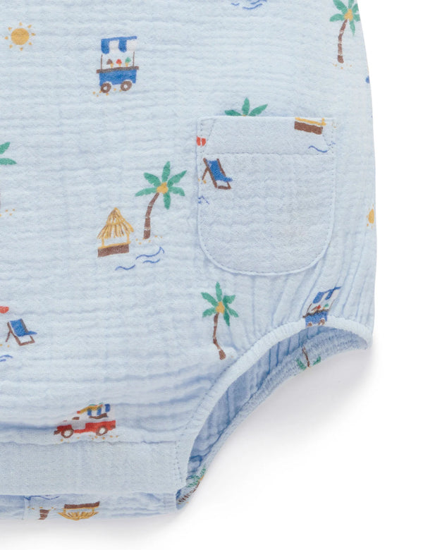 Cancun Crinkle Bodysuit - Pure Baby