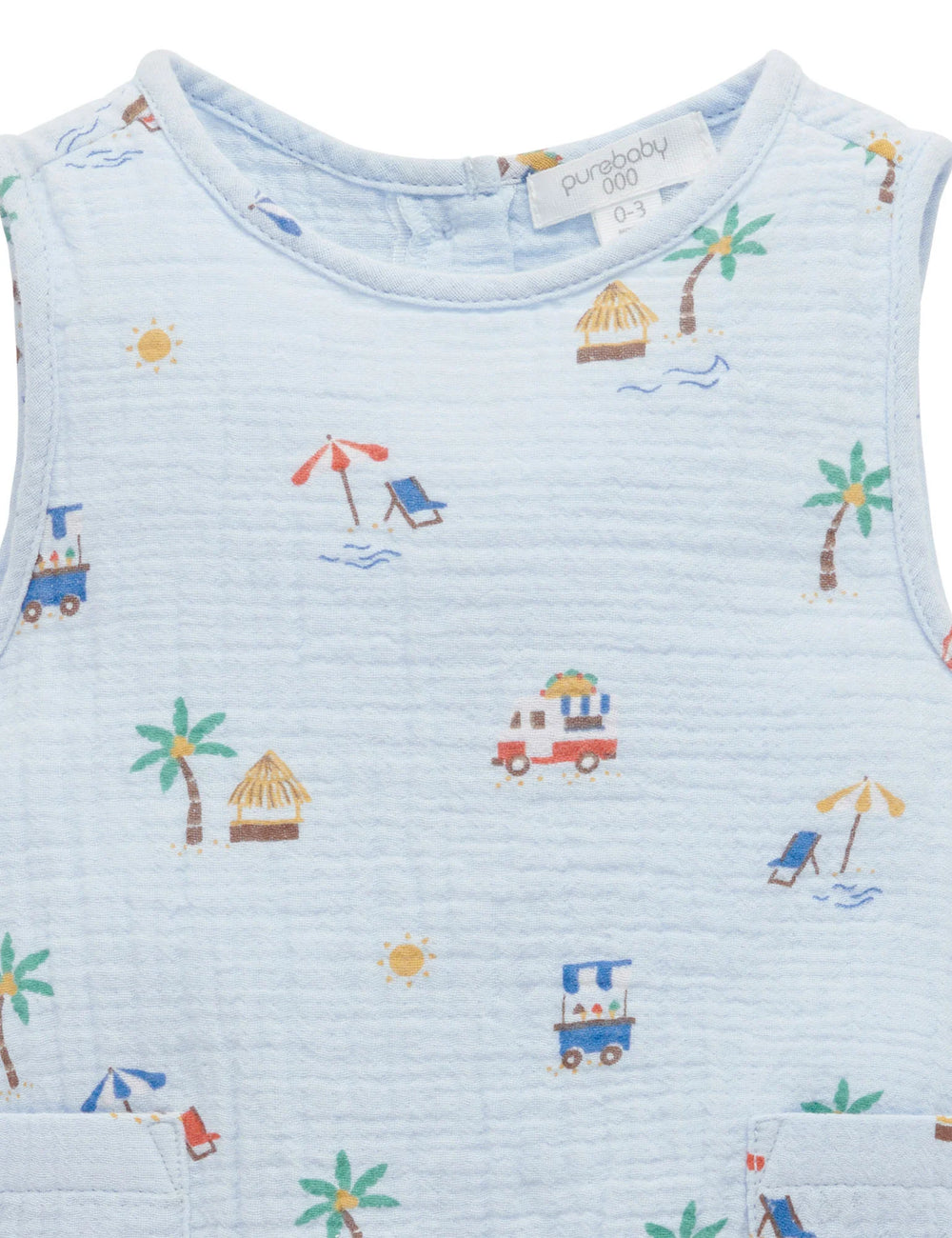 Cancun Crinkle Bodysuit - Pure Baby