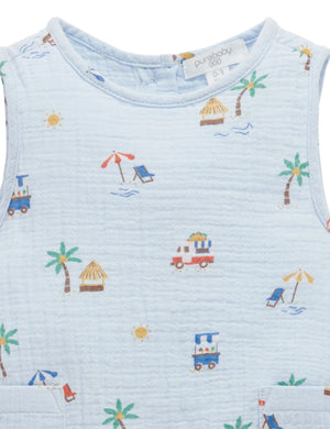 Cancun Crinkle Bodysuit - Pure Baby