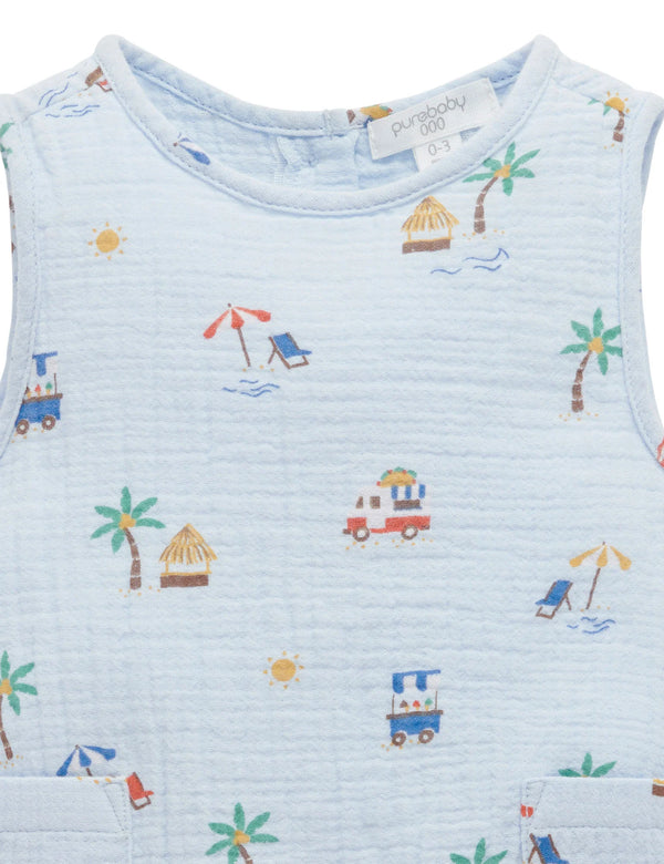 Cancun Crinkle Bodysuit - Pure Baby