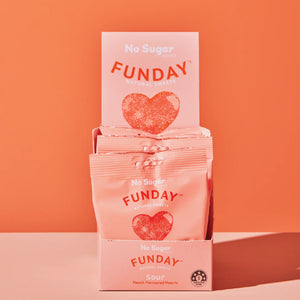 Sour Peach Hearts 50g - Funday Natural Sweets