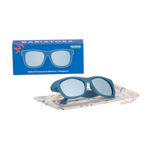 Polarised Navigators - Midnight Blue/Light Blue Mirror - Babiators Sunglasses