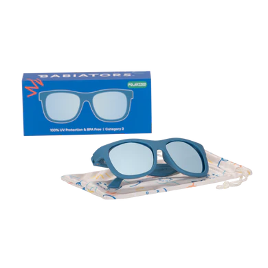 Polarised Navigators - Midnight Blue/Light Blue Mirror - Babiators Sunglasses