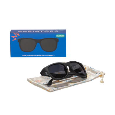Polarised Navigators - Jet Black/Smoke Lenses - Babiators Sunglasses
