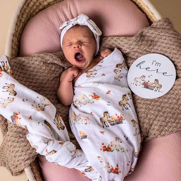 Pony Pals Organic Muslin Wrap Snuggle Hunny